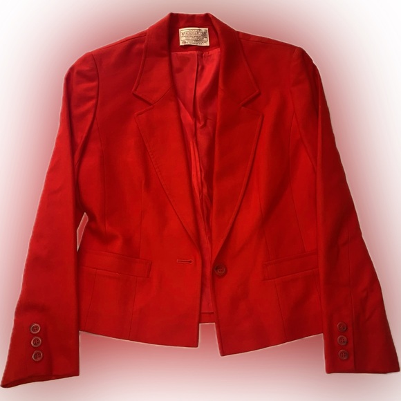 Vintage Pendleton 100% Wool Red Blazer - Picture 3 of 8